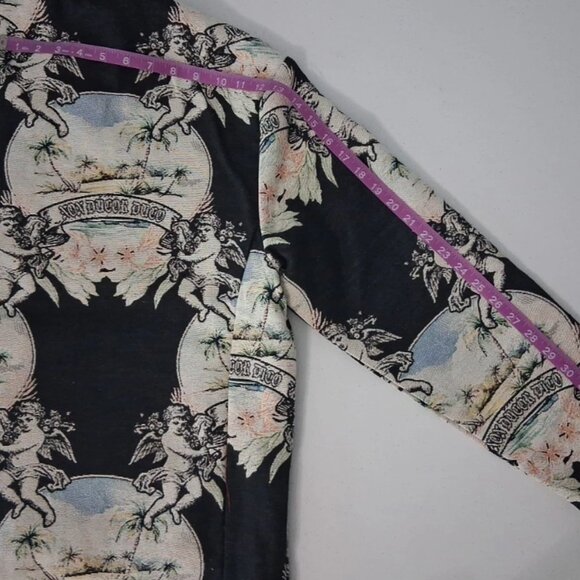 Rebel Vengeance Shacket Men's Large Cherubims And Oasis Print Non Ducor Duco. - Picture 9 of 11